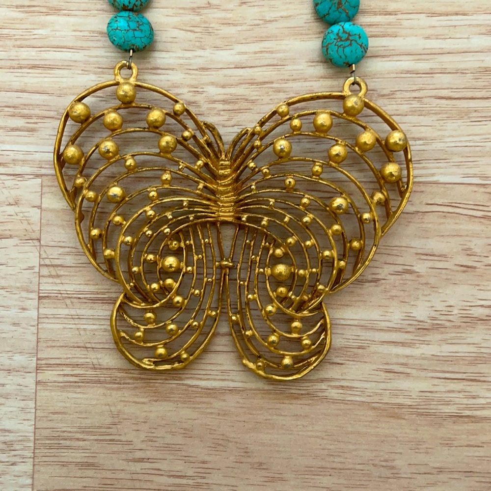 Anthropologie Ophelia butterfly necklace